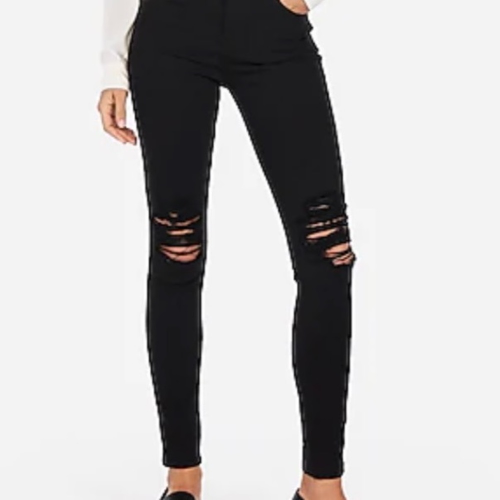 Express-Black High Rise Legging Jean